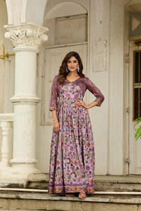Graceful Gown in beautiful floral print