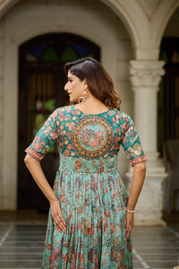 A Graceful Gown in beautiful floral print