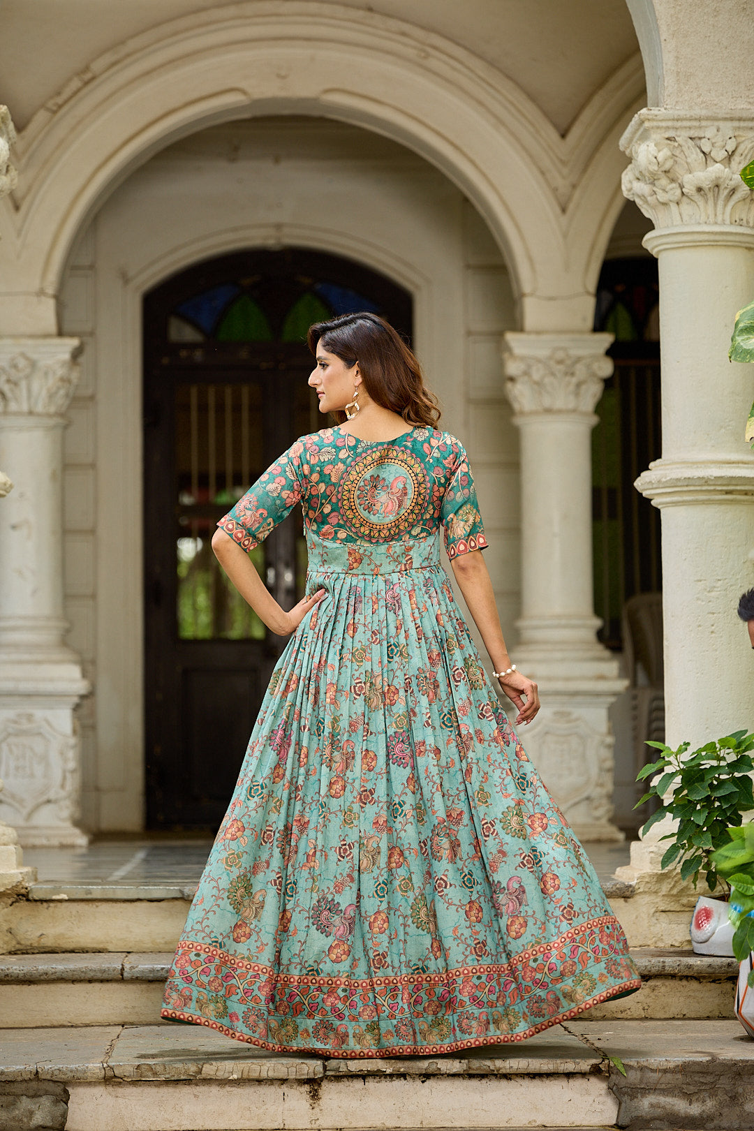 A Graceful Gown in beautiful floral print