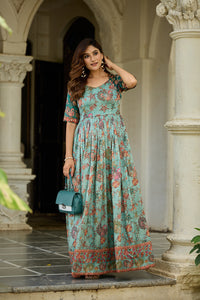 A Graceful Gown in beautiful floral print