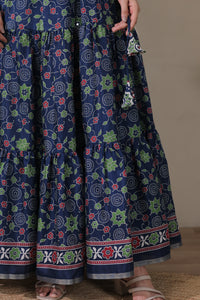 A beautifully crafted angarakha flared gown