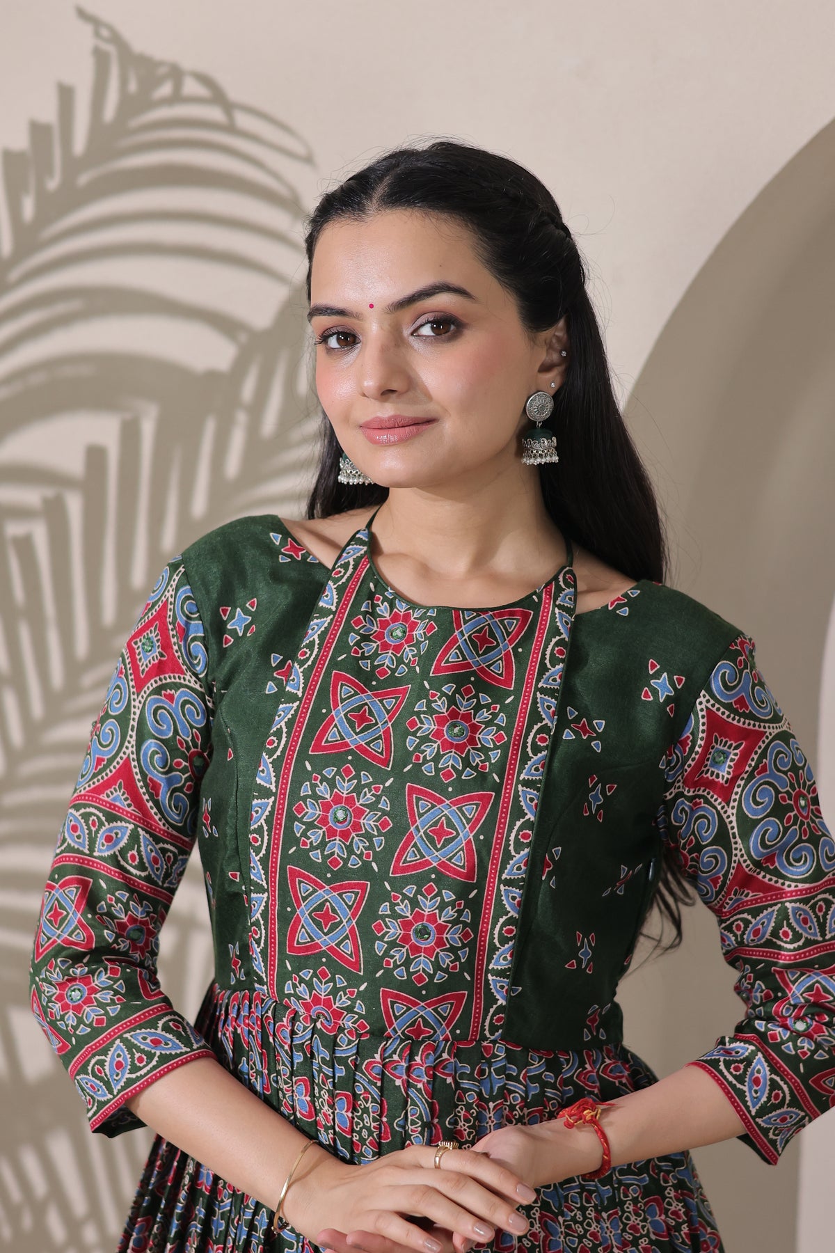 Elegant Floral Printed Silk Blend Maxi Gown