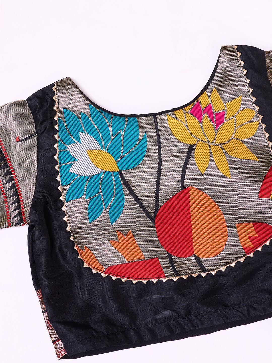 Festive Silk Blend Skirt & Top Set with Embroidered Lace for Girls