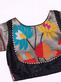 Festive Silk Blend Skirt & Top Set with Embroidered Lace for Girls