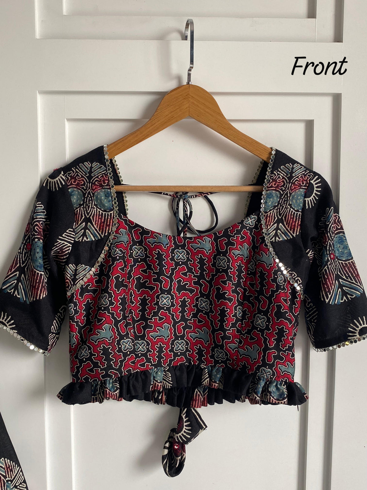 Black Lehenga Choli with Mirror Work for Navratri