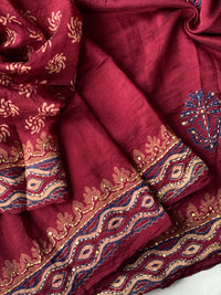 Pure Zari Tissue Saree with Handwork & Scallop Border