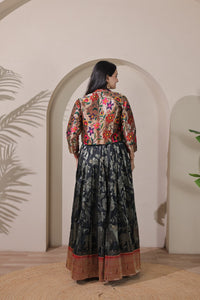 Elegant Floral Embroidered Anarkali Gown