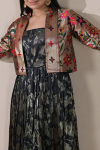 Elegant Floral Embroidered Anarkali Gown