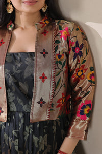 Elegant Floral Embroidered Anarkali Gown