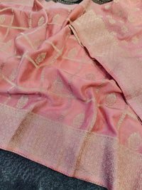 Pure Mysore Viscose Crepe Saree with Dual-Tone PBP Design & Zari Woven Pallu