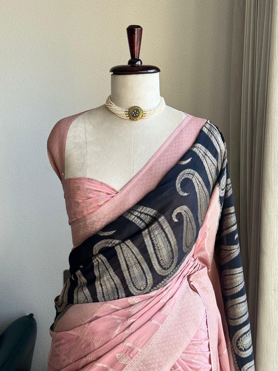 Premium Traditional Weaving Chiffon Silk Saree with 3D Dyeing