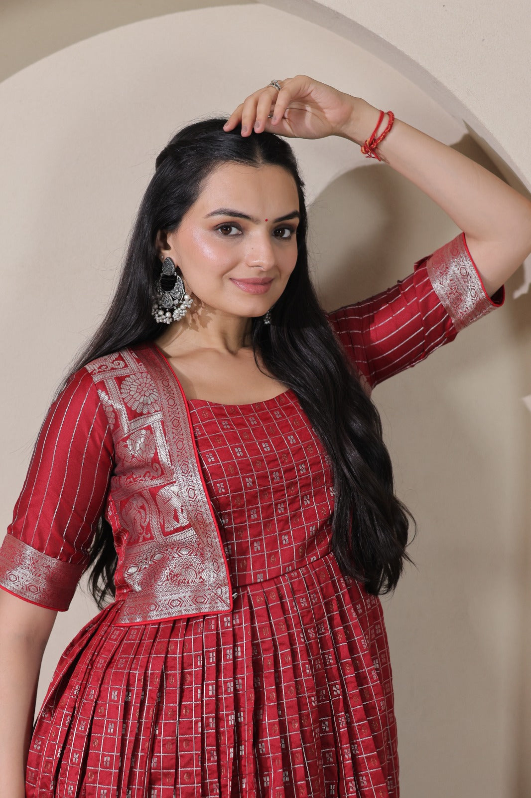 Elegant Purple Soft Silk Anarkali Gown