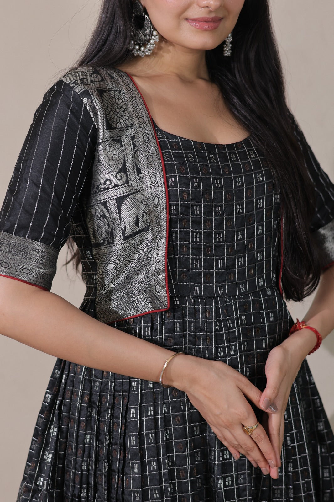 Elegant Purple Soft Silk Anarkali Gown